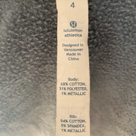 Grey Lululemon Zip Up Sweatshirt - Picture 4 of 5